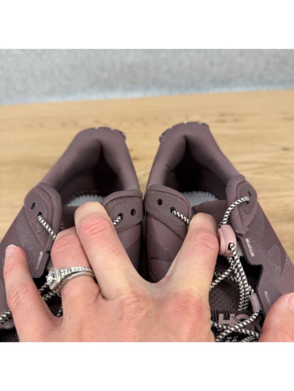 HOKA Womens Transport Shoe Sneaker Size 10 Smokey Quartz Oat Milk Lifestyle Hike - Picture 8 of 14